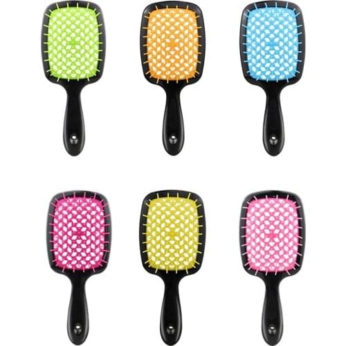 Pro Salon Hair Care Styling Tool Portable Hollowed Out Airbag Massage Comb Straight Curly Detangler Hair Brush