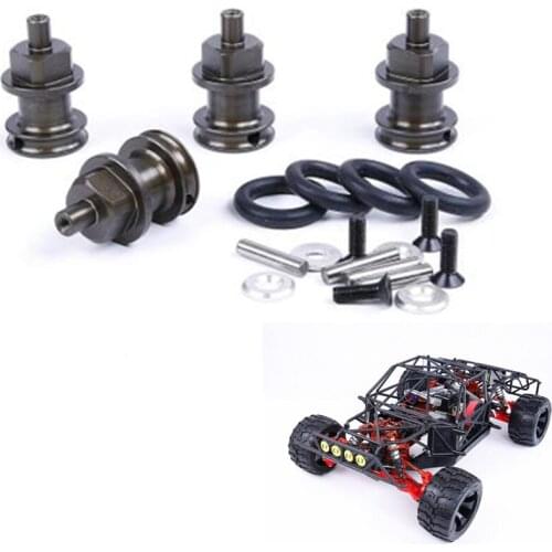 Rc Buggy Truck 4Pcs Metal Wheels Adapters Kits For 1/5 Scale Remote Control Toys LOSI 5IVE-T 5T ROVAN LT SLT 4WD Bajas Nitro Car