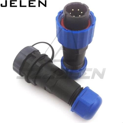 SD16 weatherproof male female 6 pin connectors, Current Rating 5A, LED Panel mount waterproof connector, wire connector
