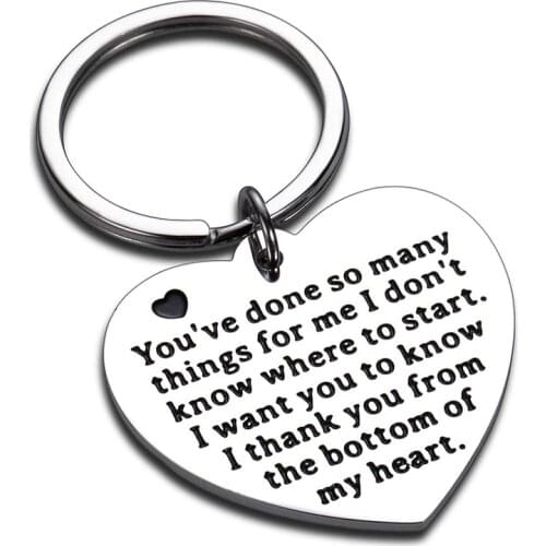 Thank You Gift Keychain Office Appreciation Gifts for Coworker Boss Family Gift for Mom Dad Friendship for Best Friend