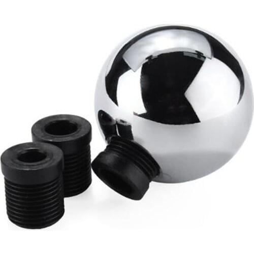 Universal M8 M10 M12 Heavy Weighted Chrome Round Ball Manual Shift Shifter Gear Shift Knob