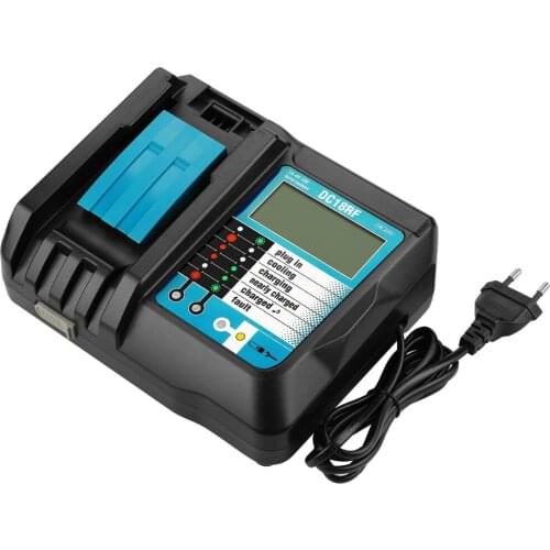 14.4V 18V Li-Ion Battery Charger Voltage Current Lcd Digital Display For Makita Dc18Rf Bl1830 Bl1815 Bl1430 Dc14Sa Dc18Sc Dc18