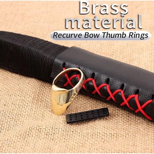 Finger Protection Guard HZ811 Brass Thumb Rings Brass Thumb Rings Archery Traditional Recurve Bow Hunter