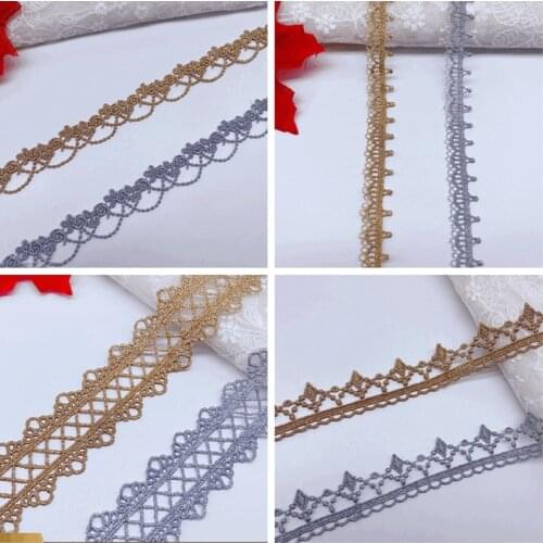 Gold + Silver Tulle Lace Latest High Quality Widened Thickened Lace Cheongsam Clothes Hem Curtain Lace Fabric DIY Accessories