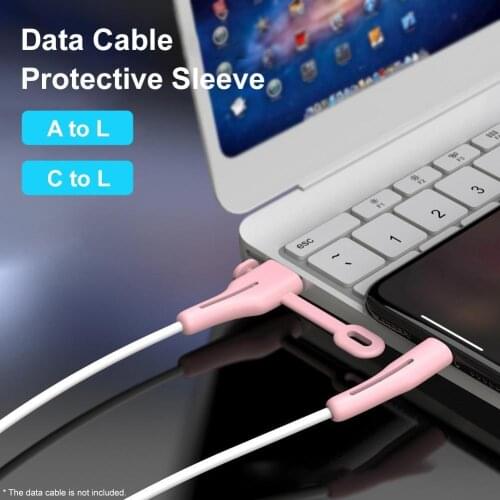 1set Cable Protector Saver USB Charger Data Line Cord Protection Cover Sleeve Cable Winder for iPhone Charger Cable