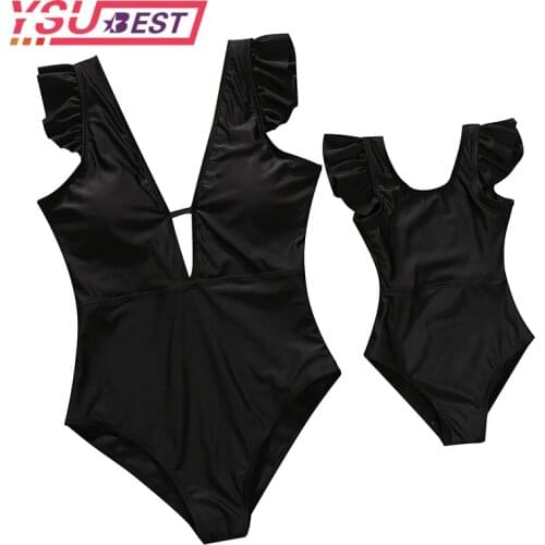 2021Fashion Mommy And Me Clothes New Family Swimwear For Mother Daughter Swimsuit Matching Bikini Women Girls Clothes Beachwear