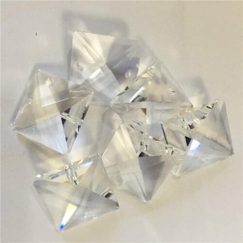 Brilliant 22mm Crystal Glass Prism Square Beads Chandelier Beads For Chandelier Hanging Pendant Lighting Diy Accessories