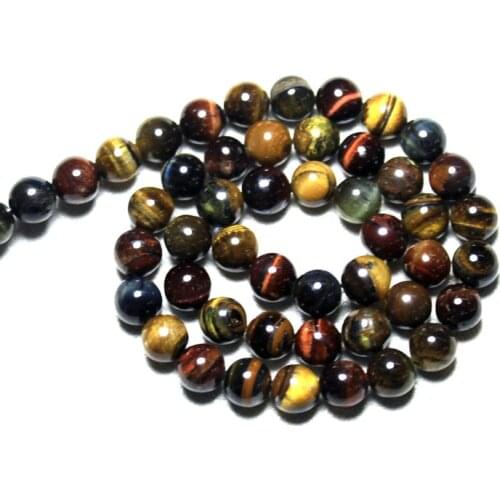 Wholesale AAA+ 3 Color Natural Tiger Eye Stone Beads For Jewelry Making DIY Bracelet Necklace 6/8/10 12 mm Strand 15