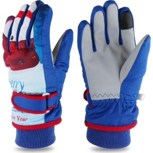 Children Ski Gloves Winter Outdoor Warm Boys And Girls Baby Riding Waterproof Thick Cartoon Split Finger Glove