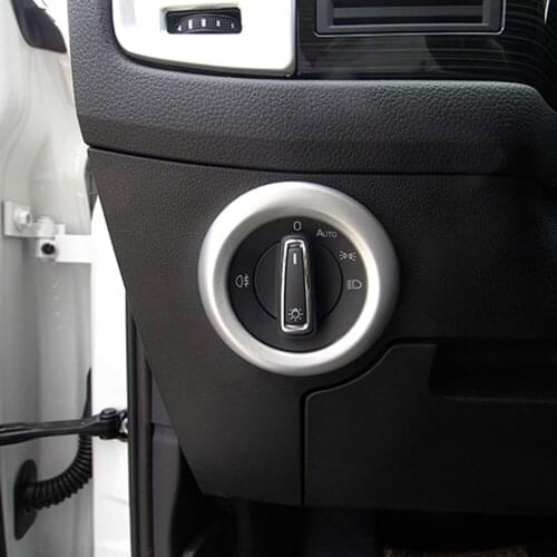 For Skoda Kodiaq 2017-2019 headlights switch cover Trim Chromium Styling Interior Mouldings Car Exterior Parts Accessories