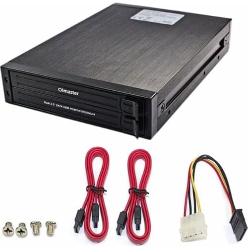 Oimaster He-2005 Dual 2.5 Inch Sata Hdd Internal Enclosure Hard Drive Case Internal Mobile Rack With Led Indicator