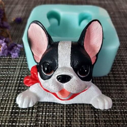 DW0147 PRZY Silicone Mold Soap Mould Puppy Cute Dog Mini Dog Handmade Soap Making Molds Candle Silicone Mold Resin Clay Mold