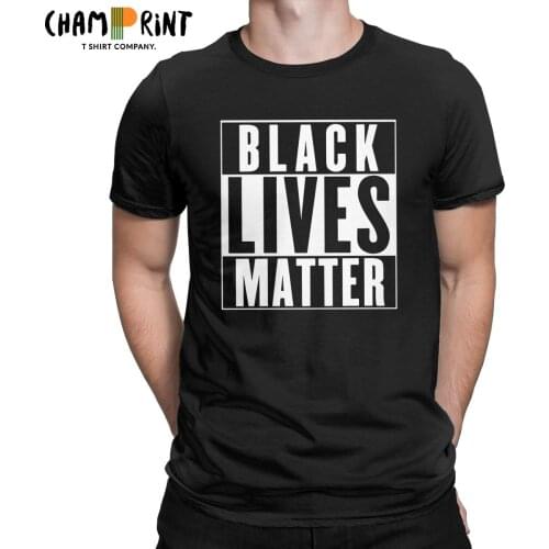 Men T-Shirt Black Lives Matter Equality Crazy Cotton Tees Short Sleeve Freedom and Peace T Shirts Clothing Gift Idea