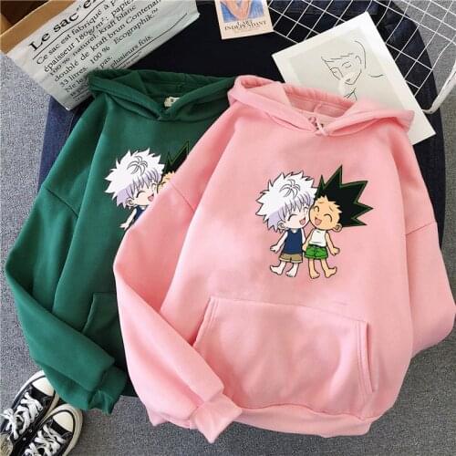 Killua-GON FREECSS Hunter X Hunter Hoodies Hooded Top Women Sweatshirt Long-sleeved Anime Autumn Casual Hooded Streetwear