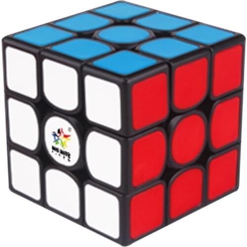 Yuxin Kylin V2M 3x3x3 Magnetic Magic Cube Square Cube Puzzle Toy for Brain Training - Black Background and Dark Red Paster