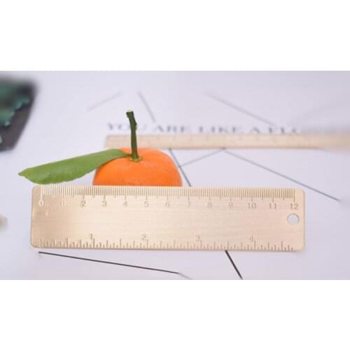 Mini Brass Ruler Bookmark Label Cartography Painting Measuring Tool Stationery