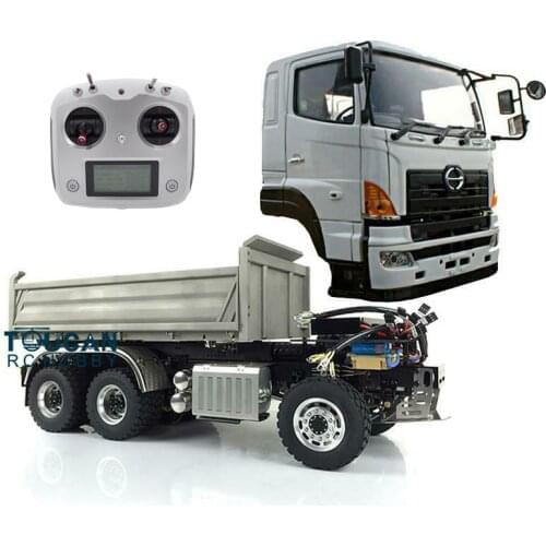 LESU 1/14 Scale HN 6x6 3 Axles Hydraulic RC Dumper Truck Model With Motor Radio Control Light Sound THZH0204-SMT4