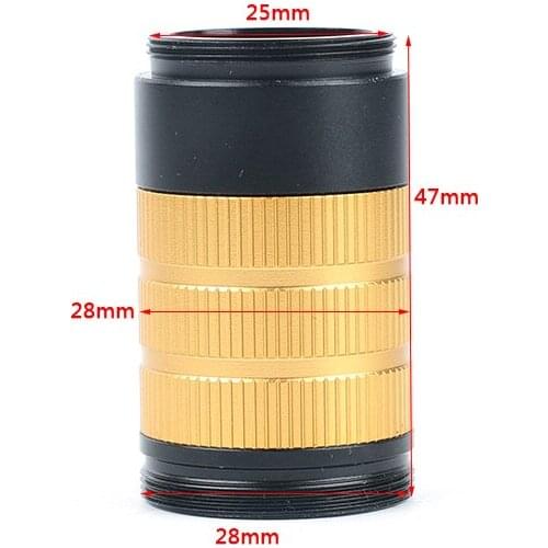 50X 100X Adjustable Zoom Industrial C Mount Lens High Distance High Visual Field For HDMI VGA USB Video Microscope Camera