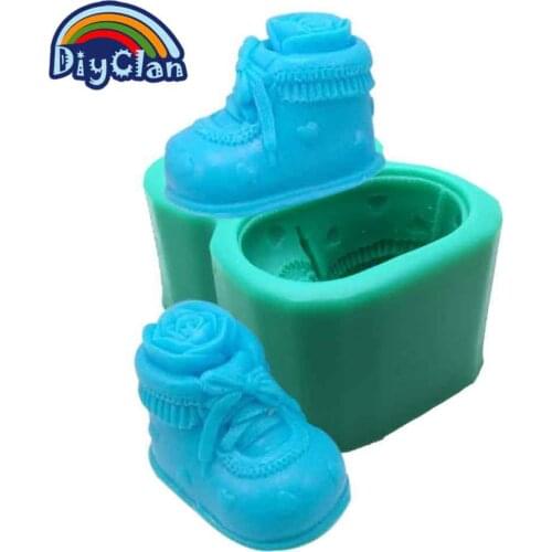 Shoes Silicone Mold Baking Cake Decoration Tools Dessert Chocolate Polymer Clay Form Boots Candle Handmade Soap Moulds Kitchen