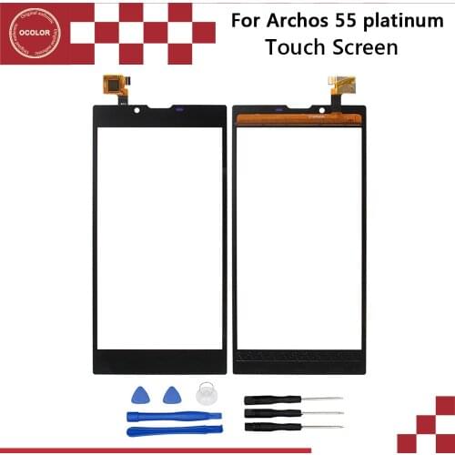 Ocolor For Archos 55 platinum Touch Panel Touch Screen Digitizer Sensor Replacement For Archos 55 platinum phone With Tools