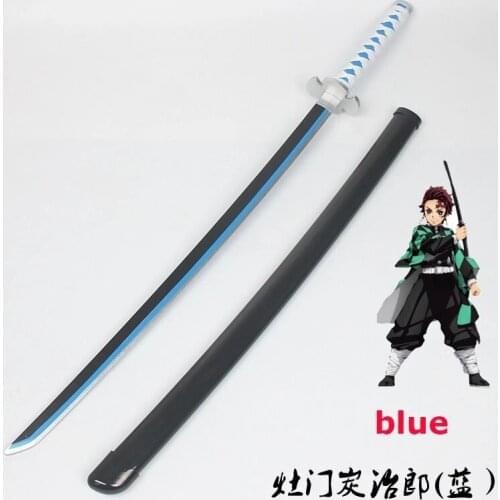 Anime Demon Slayer: Nezuko Tanjirou Kamado Cosplay Props Tanjirou Kamado Wooden Sword Weapons Prop for Comic Party Halloween Cos