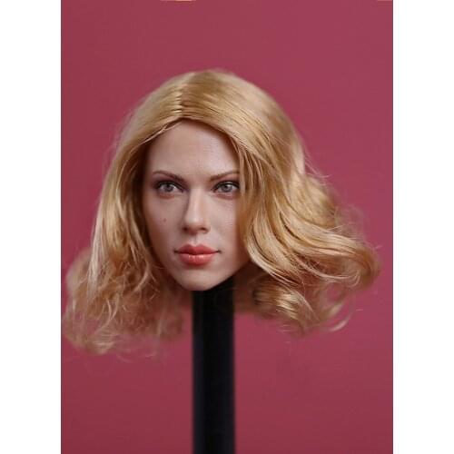 1/6 Black Widow Scarlett Johansson Head Sculpt Short Blonde Hair gc002 Female Head Model