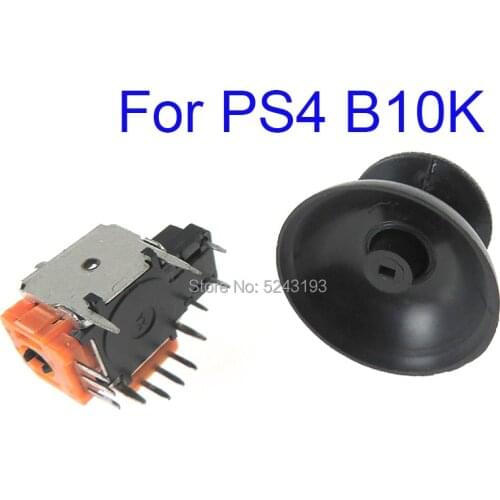 FOR PS4 Replacement 10K B10K 3D PS game rocker Joystick potentiometer handle with switch B103 + hat 16*16