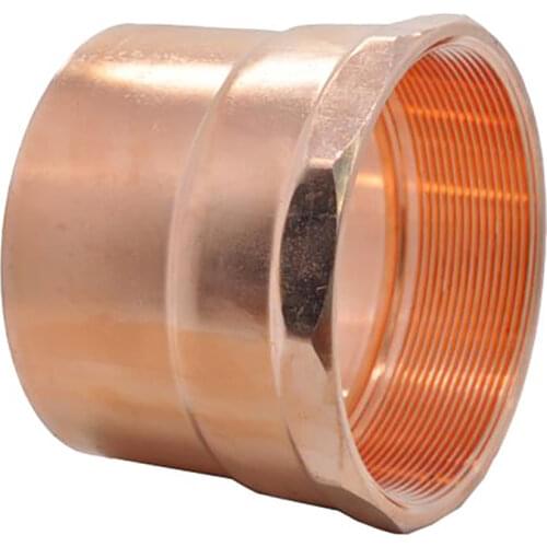 1/4" 3/8" 1/2" 3/4" 1" -4" BSP Female To End Feed Cup Connector Copper Adater Plumbing Fitting Coupler For Air Condition