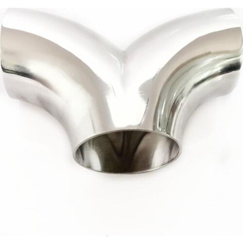 19-89mm Pipe OD Butt Welding Y-Shaped Elbow 3 Way SUS 304 Stainless Sanitary Fitting Spliter Homebrew Beer Wine