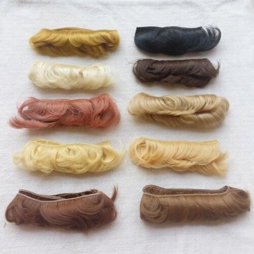 10PCS/LOT Wholesale 5*100CM Synthetic Doll Hair Multicolor High-Temperature Wire DIY Fringe Bang Wig BJD 1/3 1/4 1/8