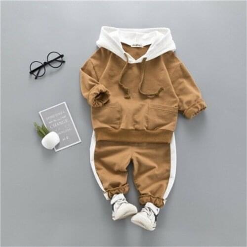 1-5Y Casual Kid Baby Toddler Boy Hooded Sweatshirt Pants Trousers Outfit Clothes Set Tracksuit