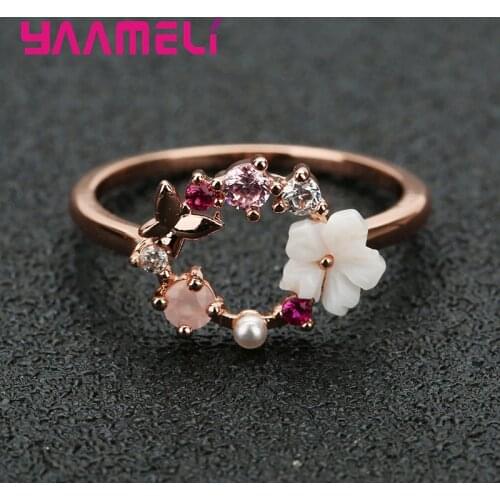 925 Sterling Silver Ring Animal Plant Pattern New Rings Flower Decoration Womans Jewelry Fashion Accessories