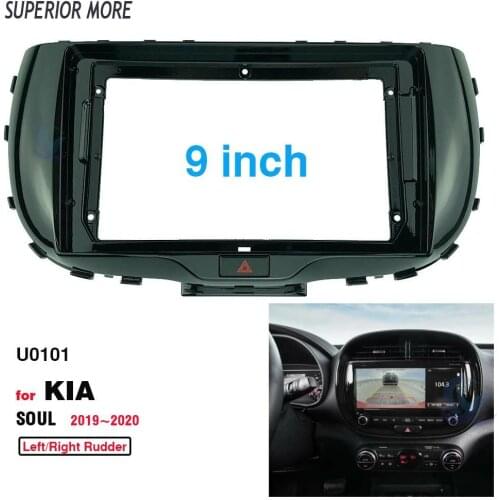 2 Din 9 Inch Car Radio Installation DVD GPS Mp5 Plastic Fascia Panel Frame for KIA Soul 2019-2020 Dash Mount Kit