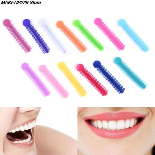 20Pcs/lot Sticks for Dental Ligature Ties Orthodontics Elastic Multi Color Rubber Bands For Health Teeth Tool 6x1.2cm