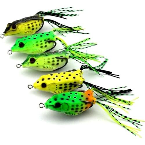 50pcs Soft Frog Fishing Lures Kit 6cm 12g Double Claw-Like Hook Crankbait Pesca Isca Artificial Fishing Tackle