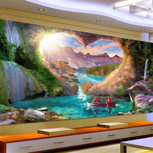 DIY 5D Diamond Embroidery,Round Diamond Heart Shaped Cave Natural rhinestone full Diamond painting cross stitch,needlework X53