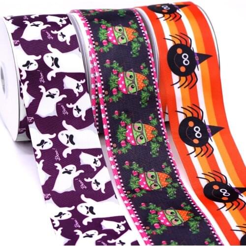 Free shipping 50 yard cartoon printed grosgrain ribbon 31197