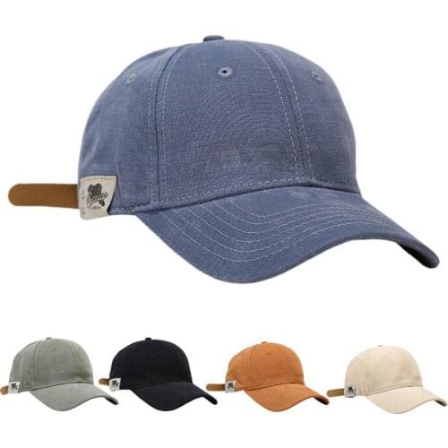 Unisex Baseball Hat Solid Color Peaked Cap Outdoor Sunscreen Sports Headwear Outdoor Fashion Adjustable Simple Casual Hats