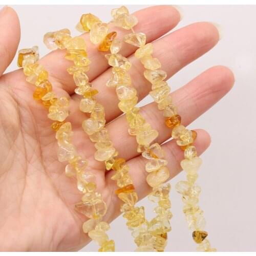 Natural Stone Beads irregularly Shaped Yellow Quartz Gravel Loose Beaded For Jewelry Making DIY Bracelet Necklace Accessories