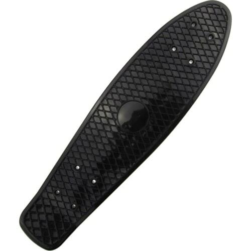 22.5X 6 Inch Skateboard Plastic Fish Banana Skating Board Decks for Outdoor Sport Fish Board Non-Slip Deck Black