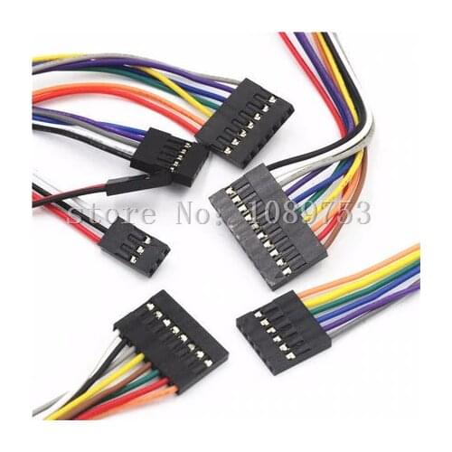 20Pcs DuPont wire 20cm famale to famale Double-headed 2.54mm 2/3/4/5/6/7/8/10P 26AWG DuPont line