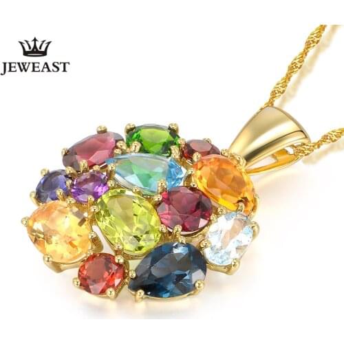 ENZO Natural citrine 18K Pure Gold Pendant Real AU 750 Solid Gold Upscale Trendy Classic Party Fine Jewelry Hot Sell New 2020