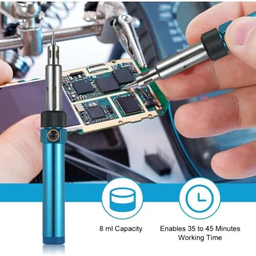 Gas Soldering Iron Butane Soldering Iron Welding Torch Tool with Adjustable Flame 2370℉ High Temp for Electronics Wood Burning