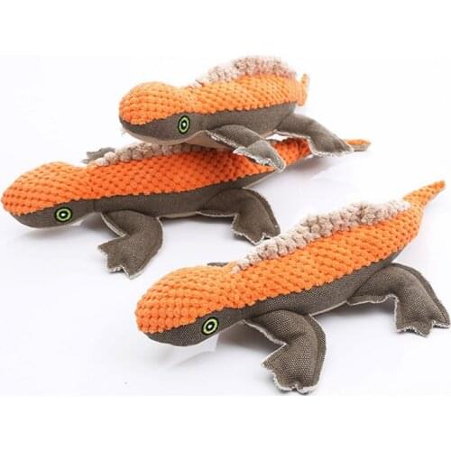 Pet Dog Toys Animal Plush Bite-Resistant Dog Chew Toy Soft Plush Lizard Toy For DogsPuppy Training Pet Supplies