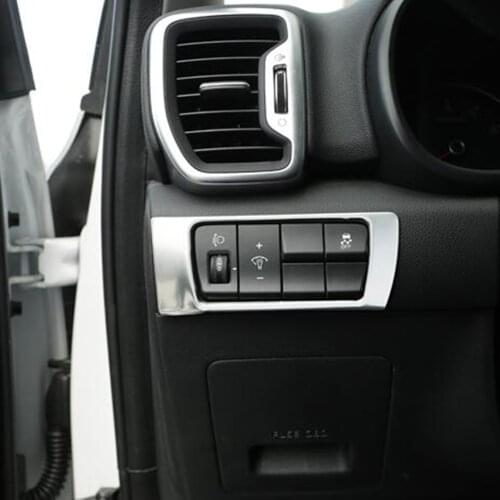Color My Life Car Headlight Switch Adjustment Button Circle Protection Trim Stickers for Kia Sportage Kx5 QL LHD 2016 2017 2018
