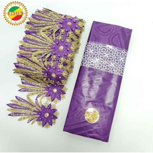 Ribbon For Craftes With Embroidered And Beads Bazin Riche Fabric For Women Party Dresses 2021 Top Quality Bazin Riche Brocade