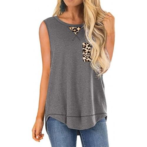 Summer Leopard Women Tshirt Top O-neck Sleeveless Off Shoulder T-shirt Ladies Casual Tops Female Vintage Tee Harajuku Streetwear