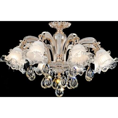 6-10 arms Pendant glass shade Chandelier Lighting for Living Room E14 Led Lustre de cristal Led Chandelier for Dining Room light