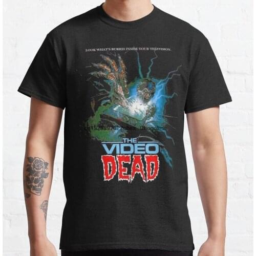 Men tshirts Video Dead Movie Poster Art Design 1987 VHS Gasm Video Women t-shirt