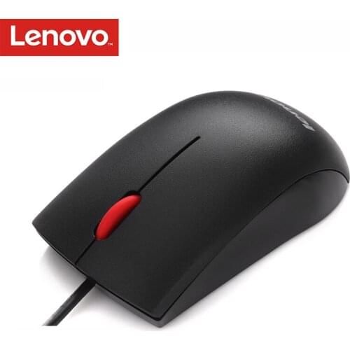 Lenovo M120 red dot wired optical mouse for laptop pc office home using